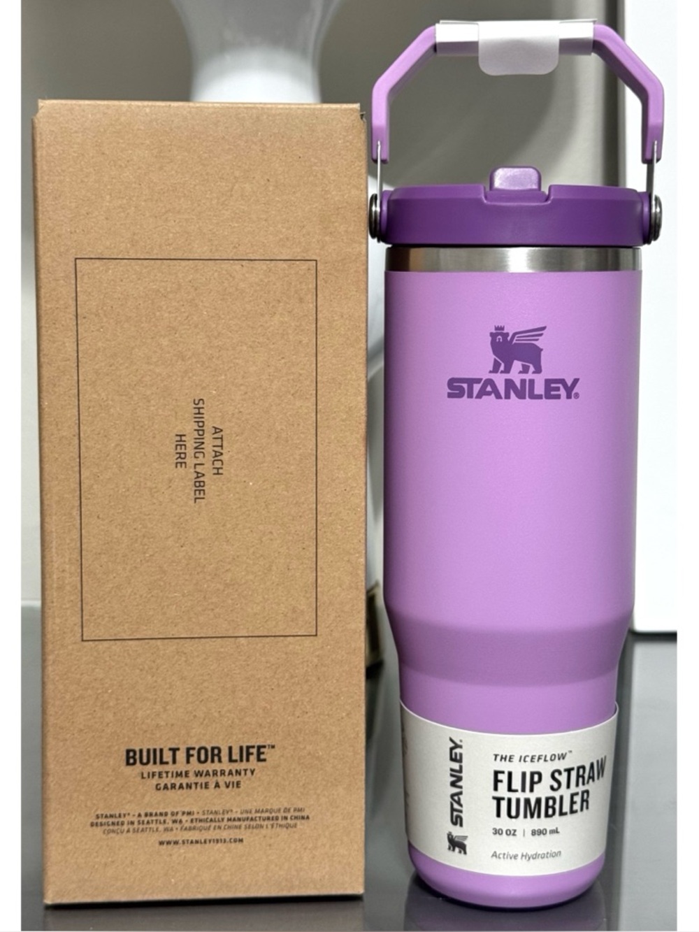 Stanley IceFlow Flip Straw 30oz Tumbler, LILAC‎ PURPLE